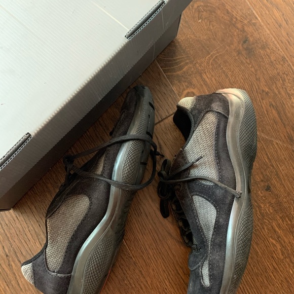 Black suede Prada men’s World Cup sneakers sz 11 - Picture 3 of 5